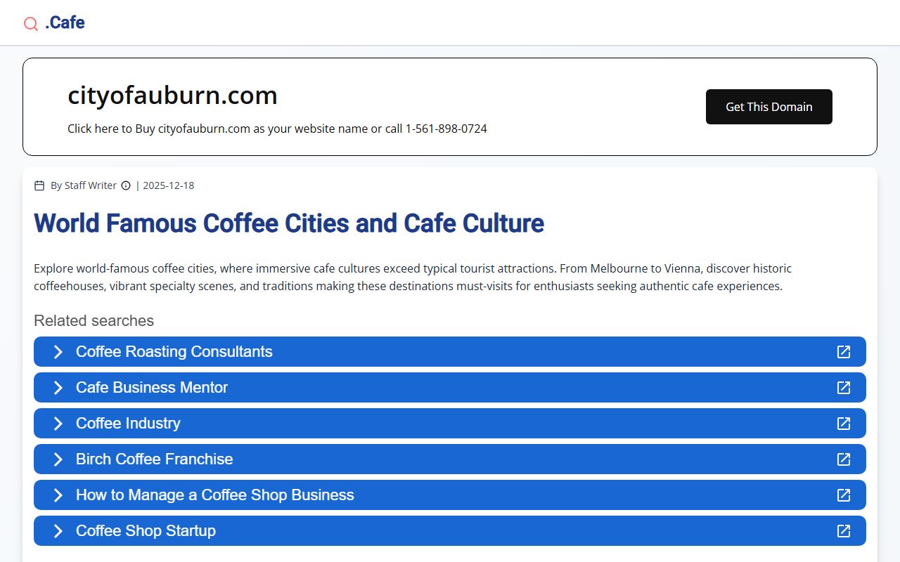 Auburn city website with department contacts and services