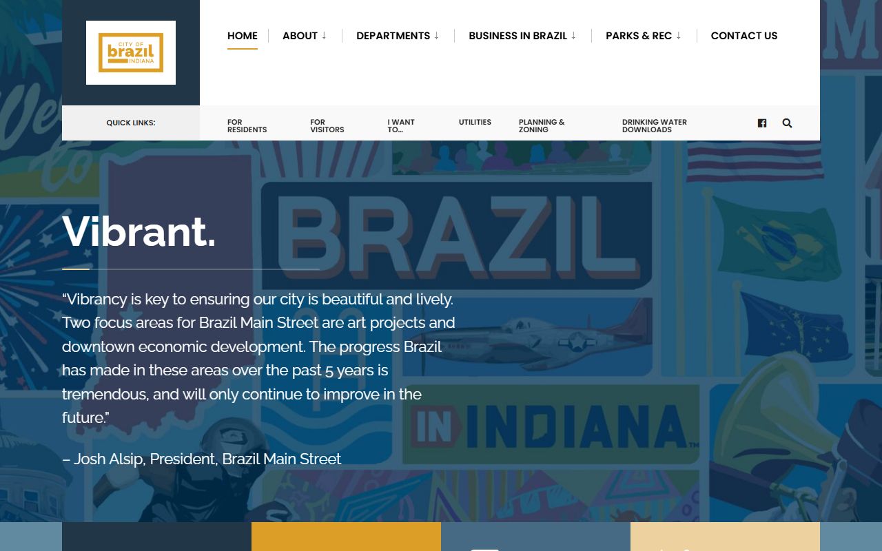 Brazil city website portal for public records and services