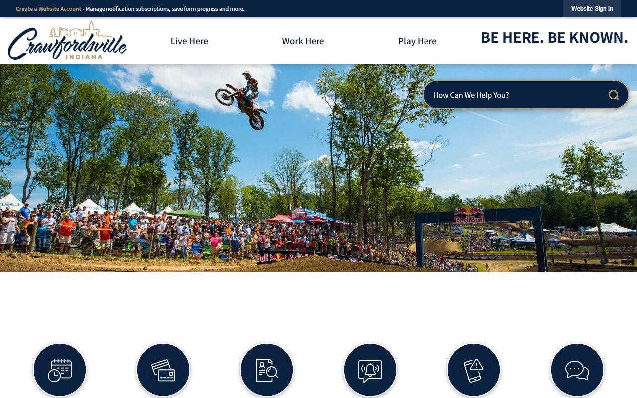 Crawfordsville city website and public records portal