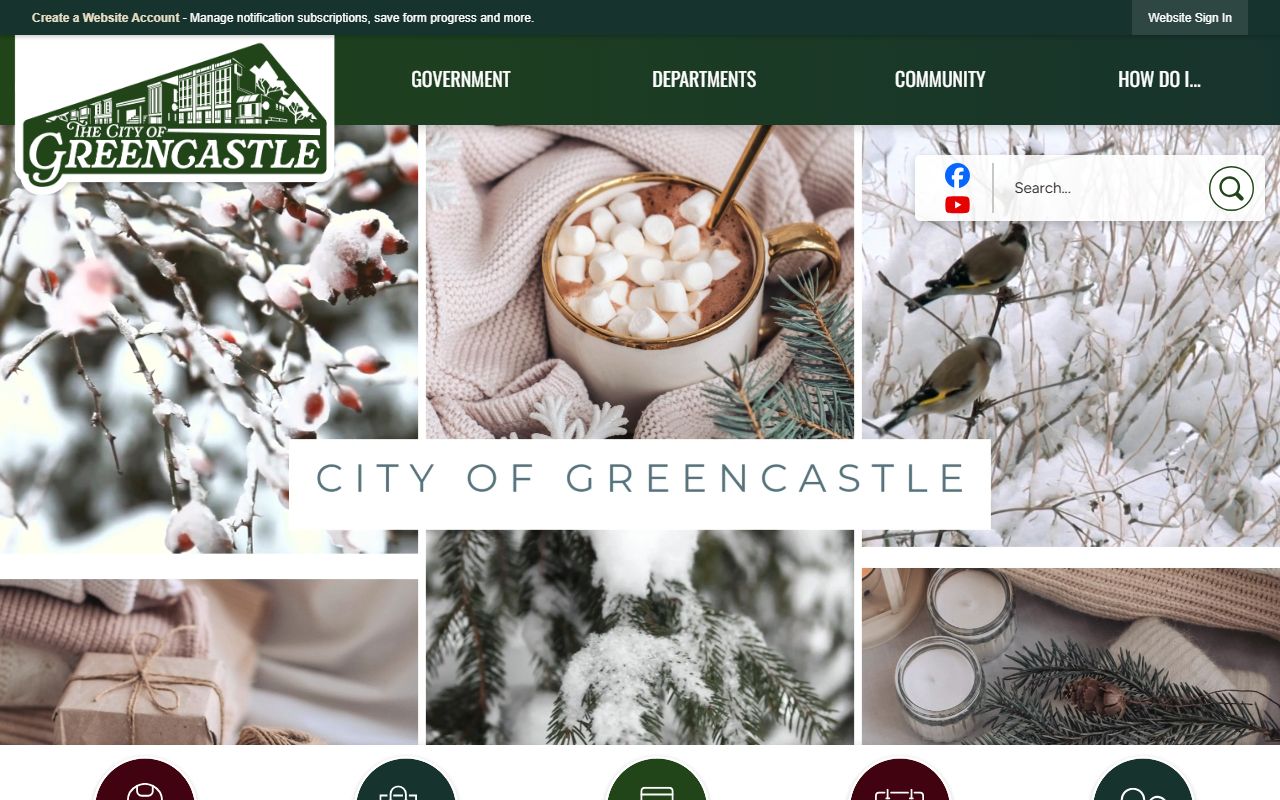 Greencastle city website with police and public records information