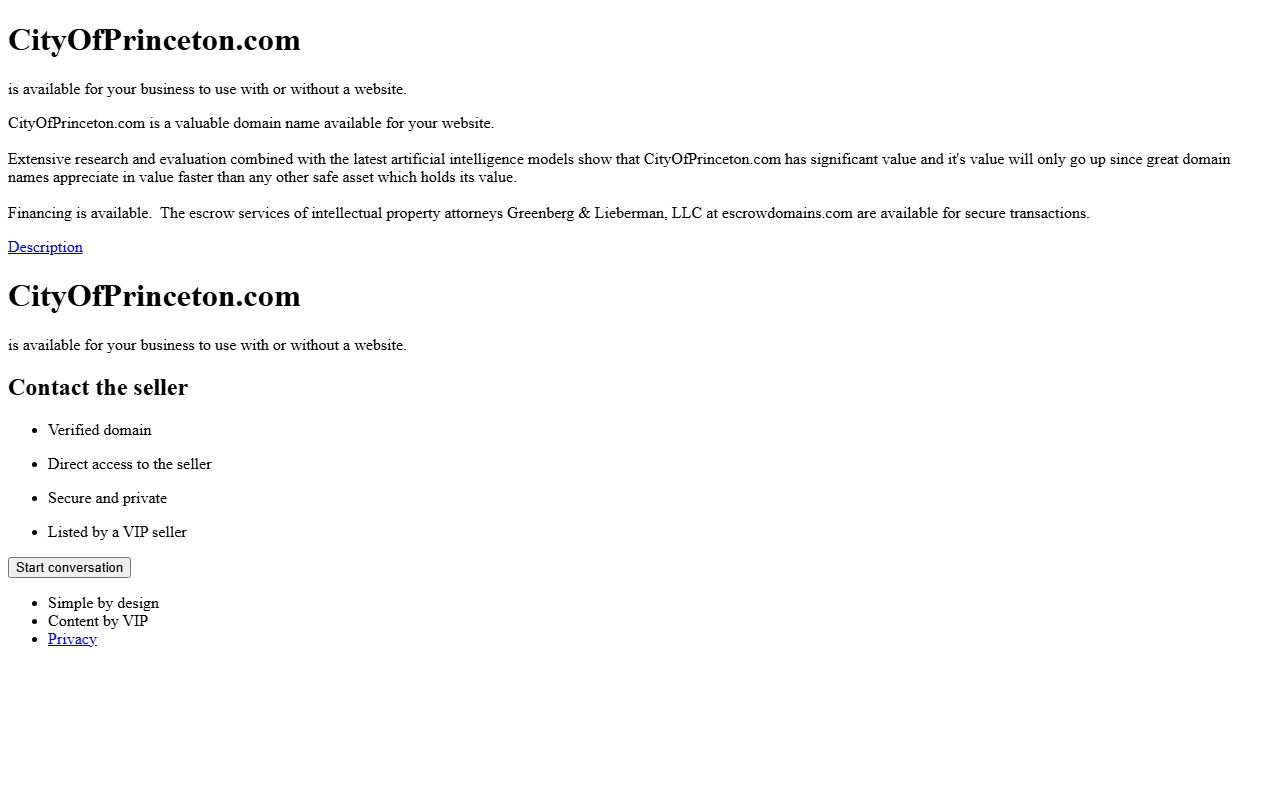 Princeton city website for public records and services