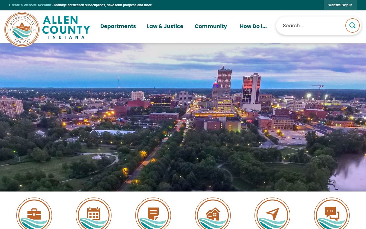 Allen County government website for people search records
