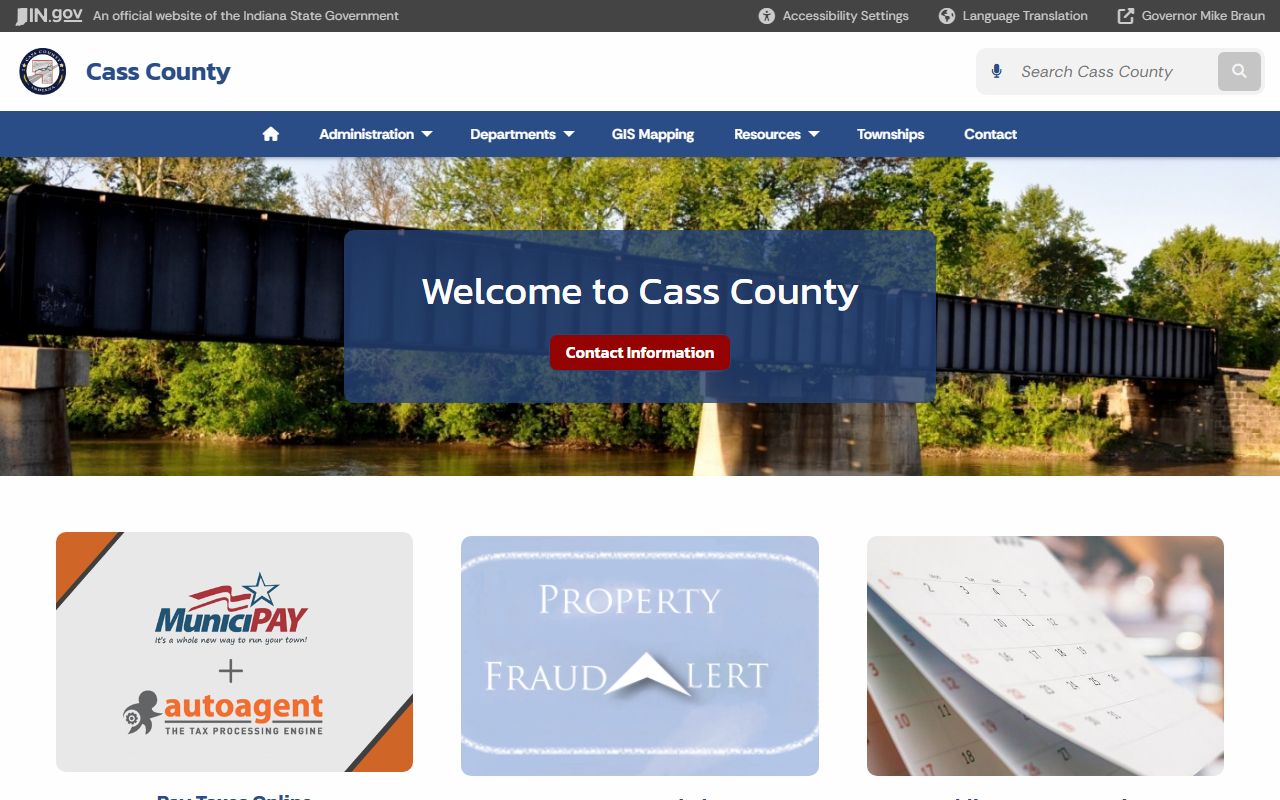 Cass County government website for people search records