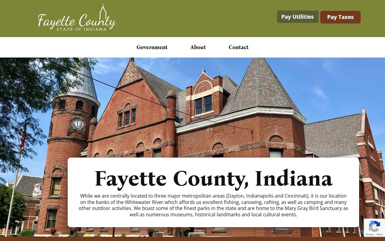 Fayette County government website for people search records