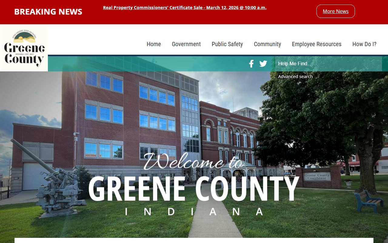 Greene County government website for people search records