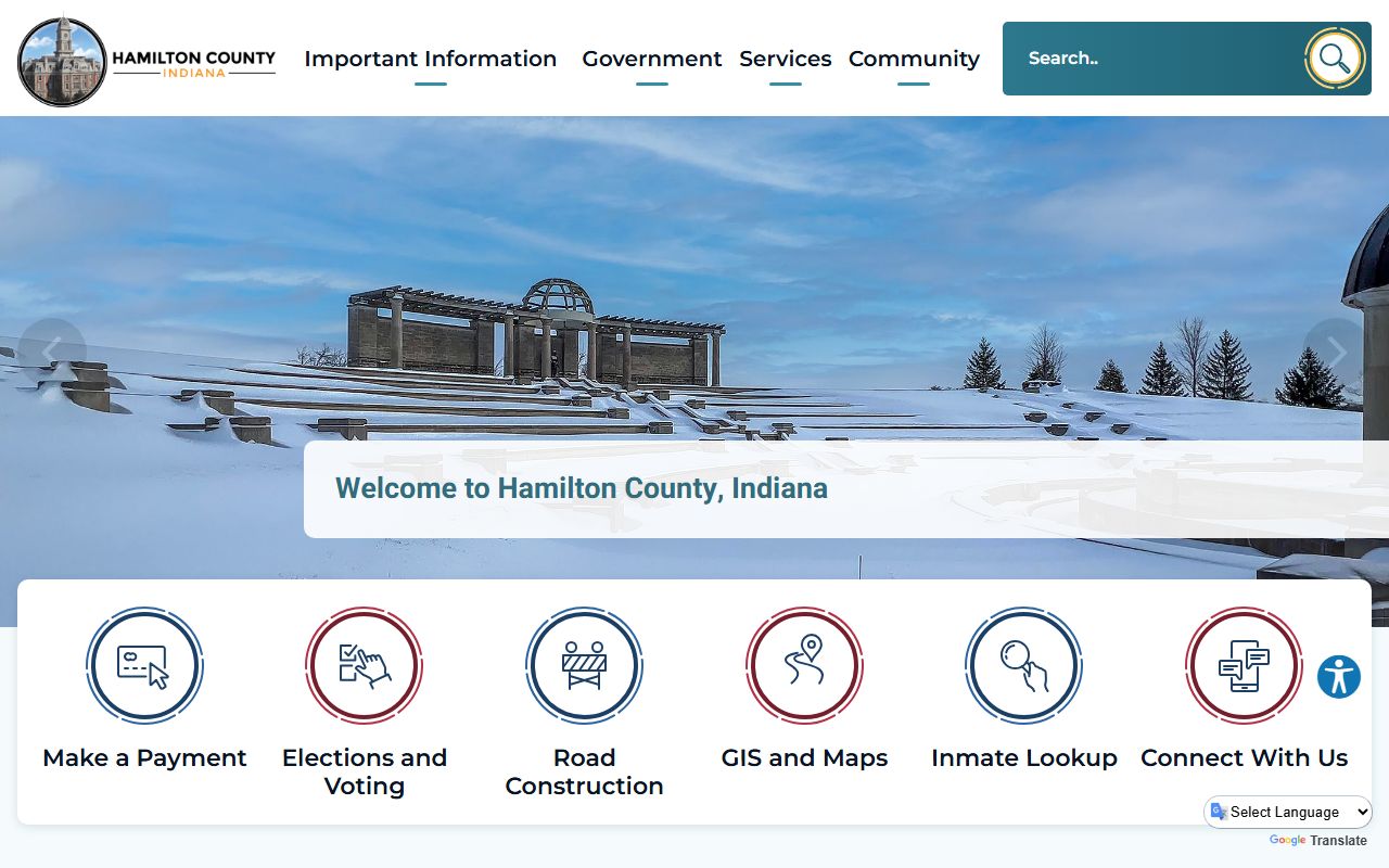 Hamilton County Indiana government website for people search records