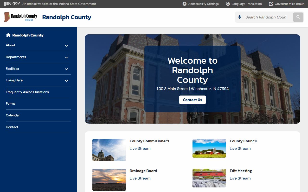 Randolph County government portal for people search records